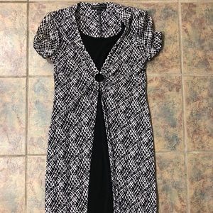 [connected] petite medium purple & black dress